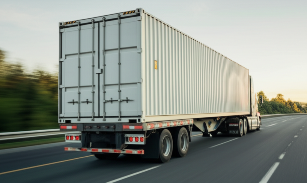 Blog featured image: A commercial shipment moving across the Canadian border